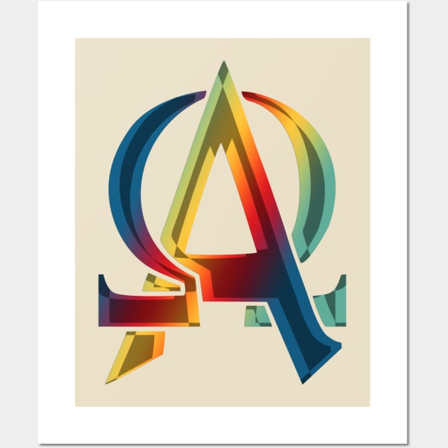 Greek Alphabet - Letter Alpha Omega 1 Wall Art by EDDArt